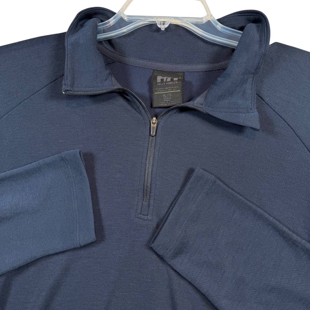 Helly Hansen Quarter Zip Pullover Womens XL Navy Blue Recycled Active Top